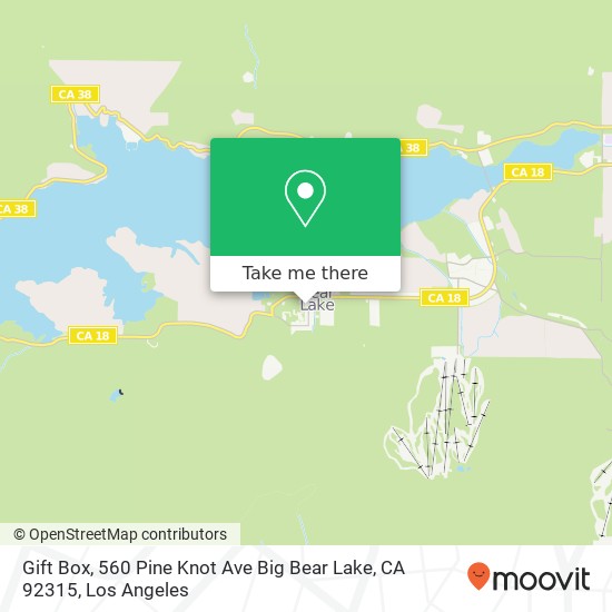 Mapa de Gift Box, 560 Pine Knot Ave Big Bear Lake, CA 92315