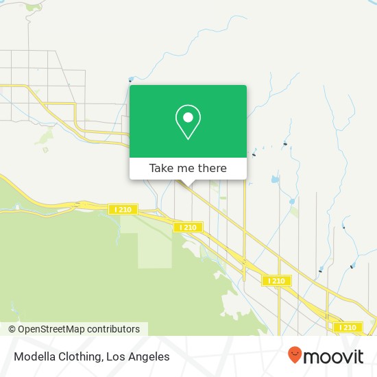Mapa de Modella Clothing, 3829 Foothill Blvd La Crescenta, CA 91214