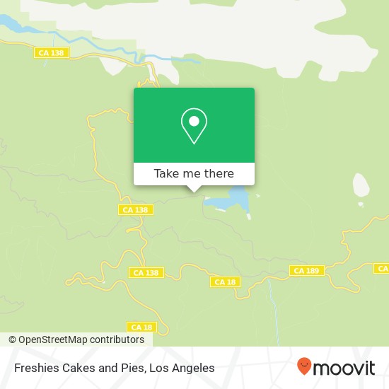 Mapa de Freshies Cakes and Pies, 24050 Lake Dr Crestline, CA 92325