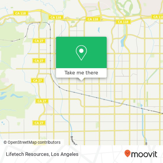 Mapa de Lifetech Resources, 9540 Cozycroft Ave Chatsworth, CA 91311