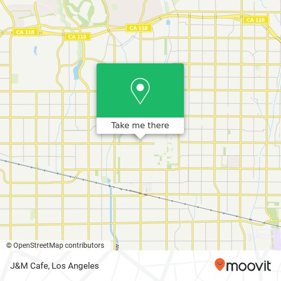Mapa de J&M Cafe, 9545 Reseda Blvd Northridge, CA 91324
