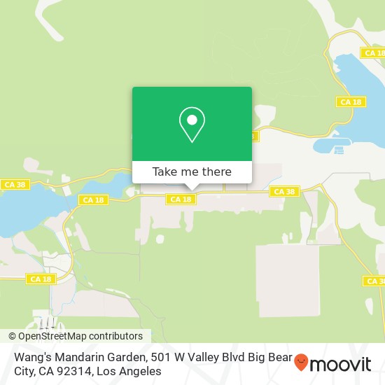 Mapa de Wang's Mandarin Garden, 501 W Valley Blvd Big Bear City, CA 92314