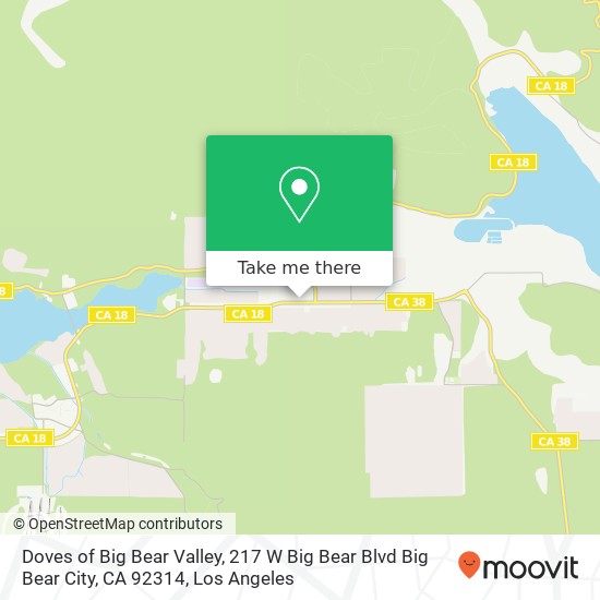 Mapa de Doves of Big Bear Valley, 217 W Big Bear Blvd Big Bear City, CA 92314