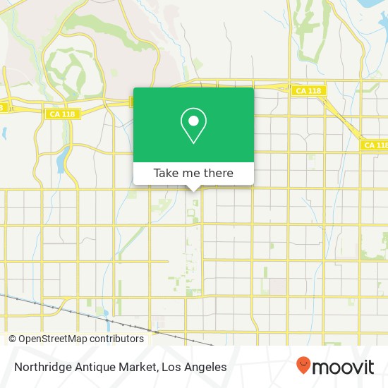 Mapa de Northridge Antique Market, 18000 Devonshire St Northridge, CA 91325