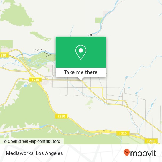 Mapa de Mediaworks, 7830 Foothill Blvd Sunland, CA 91040