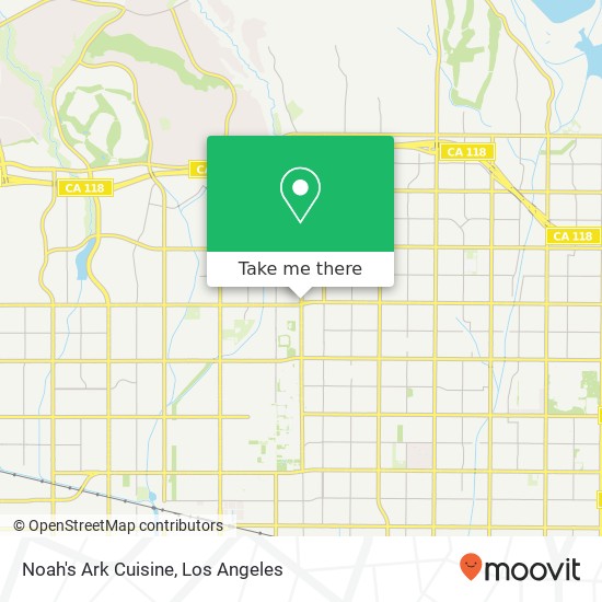 Mapa de Noah's Ark Cuisine, 10315 Zelzah Ave Porter Ranch, CA 91326