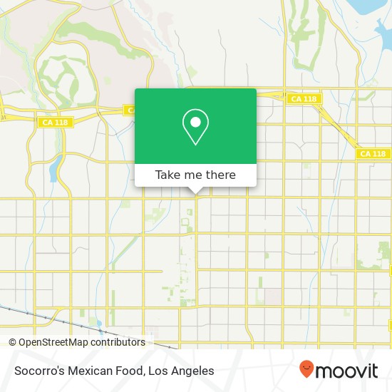 Mapa de Socorro's Mexican Food, 10307 Zelzah Ave Porter Ranch, CA 91326