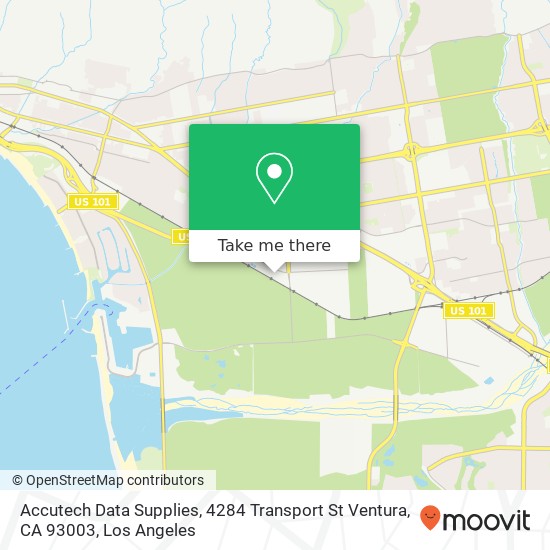 Mapa de Accutech Data Supplies, 4284 Transport St Ventura, CA 93003