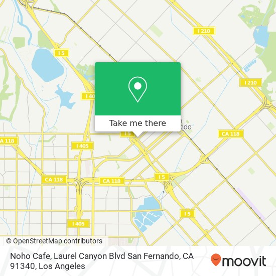 Noho Cafe, Laurel Canyon Blvd San Fernando, CA 91340 map