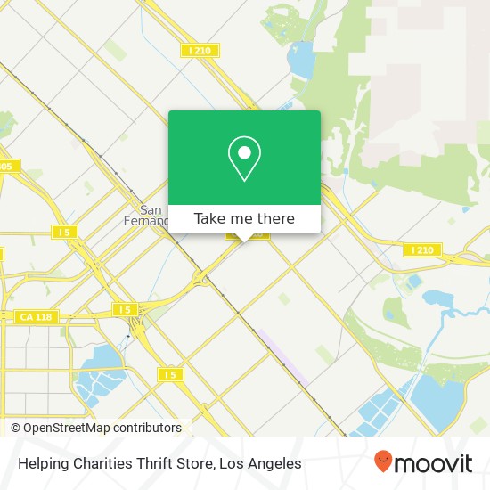 Mapa de Helping Charities Thrift Store, 13236 Paxton St Los Angeles, CA 91331