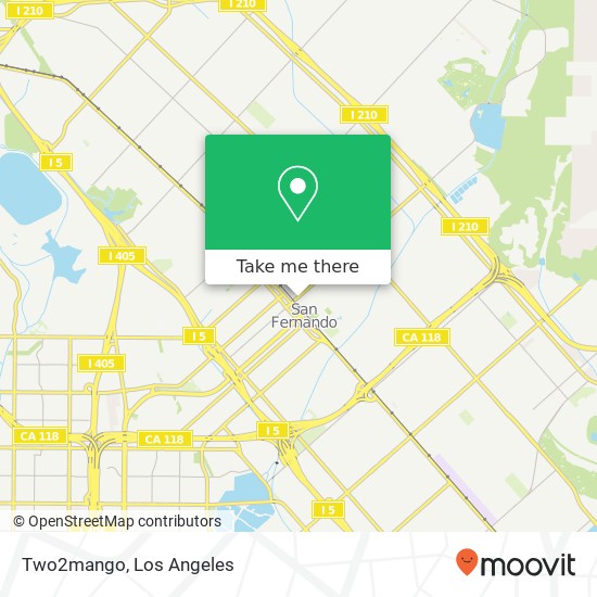 Mapa de Two2mango, 100 N Maclay Ave San Fernando, CA 91340
