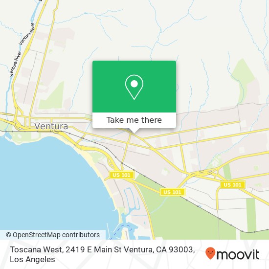 Mapa de Toscana West, 2419 E Main St Ventura, CA 93003