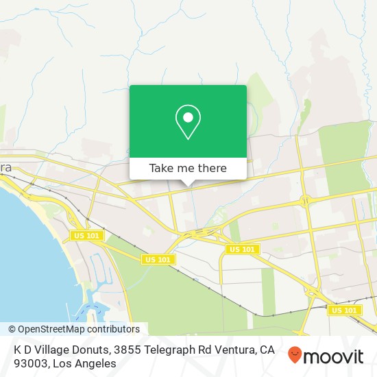 K D Village Donuts, 3855 Telegraph Rd Ventura, CA 93003 map