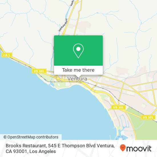 Brooks Restaurant, 545 E Thompson Blvd Ventura, CA 93001 map