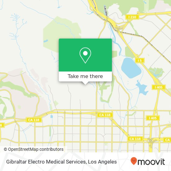 Mapa de Gibraltar Electro Medical Services, 12110 Salem Dr Granada Hills, CA 91344