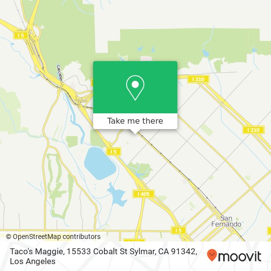 Mapa de Taco's Maggie, 15533 Cobalt St Sylmar, CA 91342