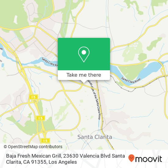 Baja Fresh Mexican Grill, 23630 Valencia Blvd Santa Clarita, CA 91355 map