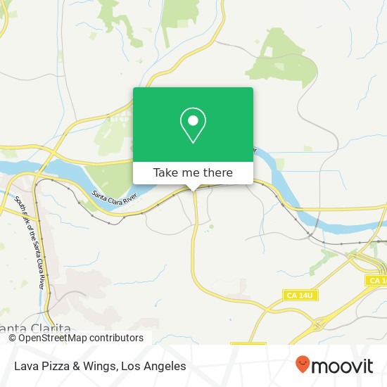 Mapa de Lava Pizza & Wings, 26583 Golden Valley Rd Santa Clarita, CA 91350