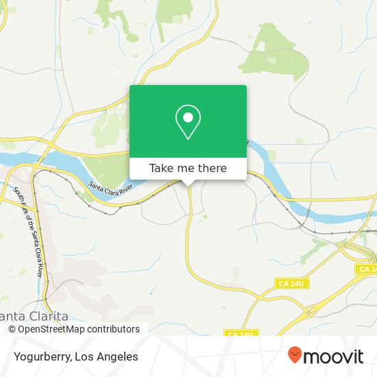 Mapa de Yogurberry, 26555 Golden Valley Rd Santa Clarita, CA 91350