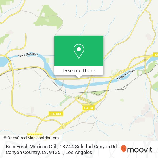 Baja Fresh Mexican Grill, 18744 Soledad Canyon Rd Canyon Country, CA 91351 map