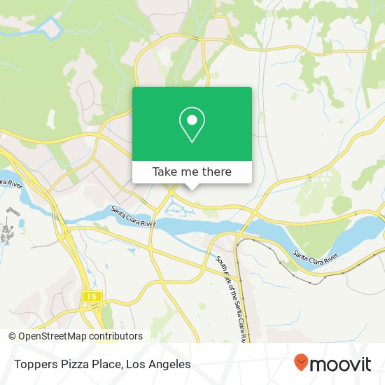 Mapa de Toppers Pizza Place, 23836 Bennington Dr Valencia, CA 91354