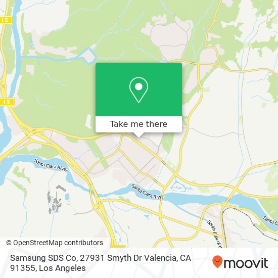 Mapa de Samsung SDS Co, 27931 Smyth Dr Valencia, CA 91355