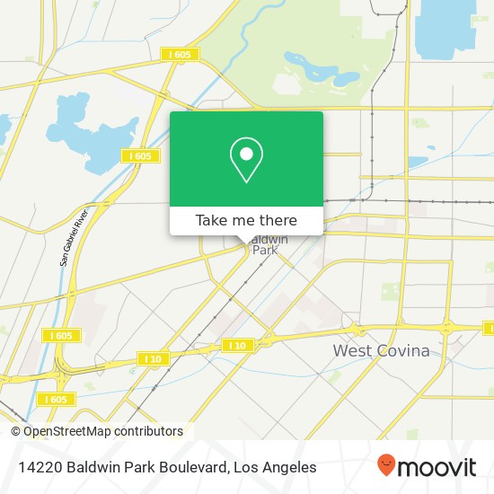 Mapa de 14220 Baldwin Park Boulevard