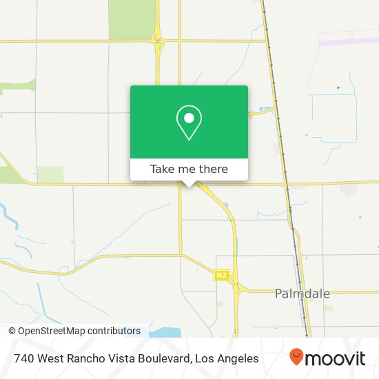 740 West Rancho Vista Boulevard map