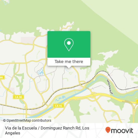 Mapa de Via de la Escuela / Dominguez Ranch Rd