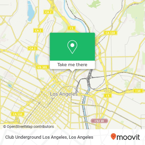 Club Underground Los Angeles map