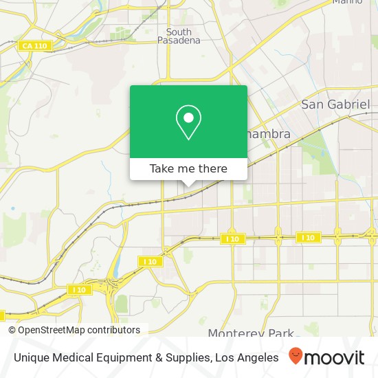 Mapa de Unique Medical Equipment & Supplies