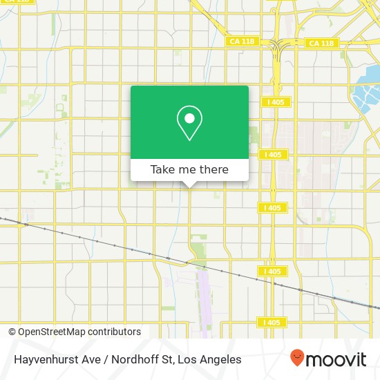 Mapa de Hayvenhurst Ave / Nordhoff St