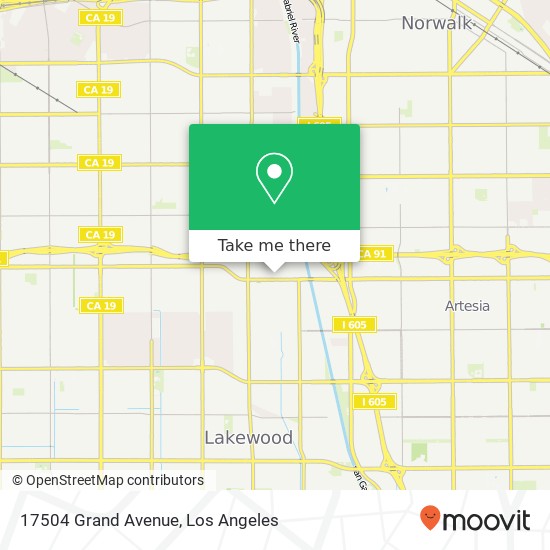 17504 Grand Avenue map