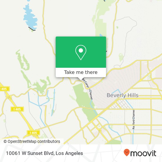 Mapa de 10061 W Sunset Blvd