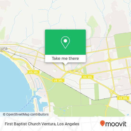 First Baptist Church Ventura map