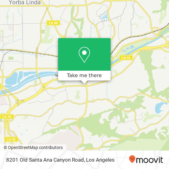 8201 Old Santa Ana Canyon Road map