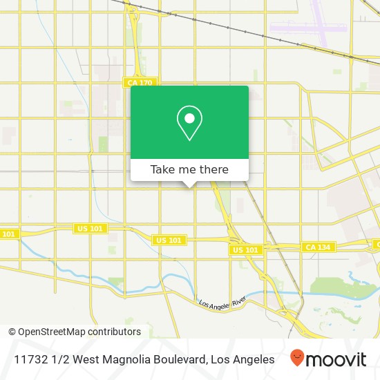 11732 1 / 2 West Magnolia Boulevard map