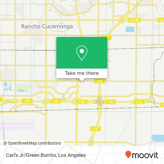 Mapa de Carl's Jr/Green Burrito