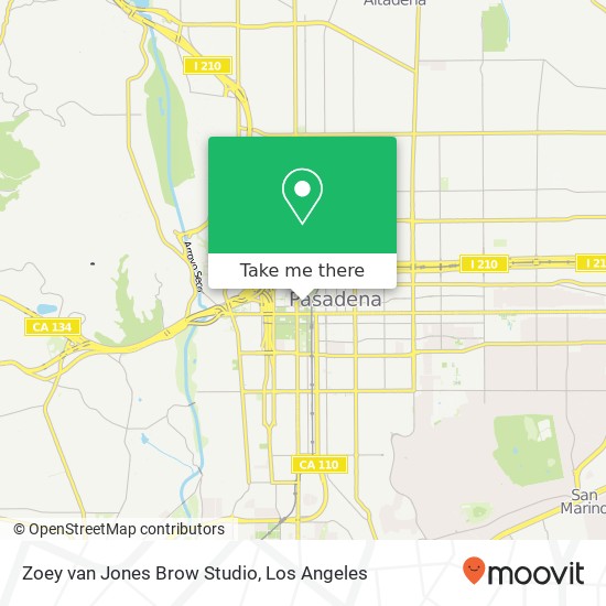 Zoey van Jones Brow Studio map