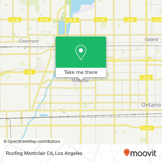 Roofing Montclair CA map