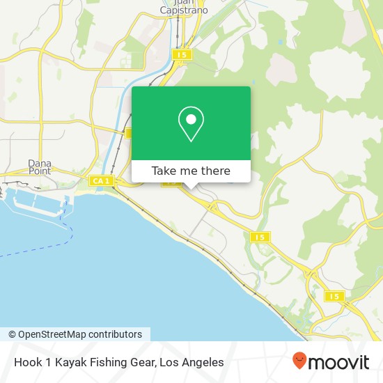 Mapa de Hook 1 Kayak Fishing Gear