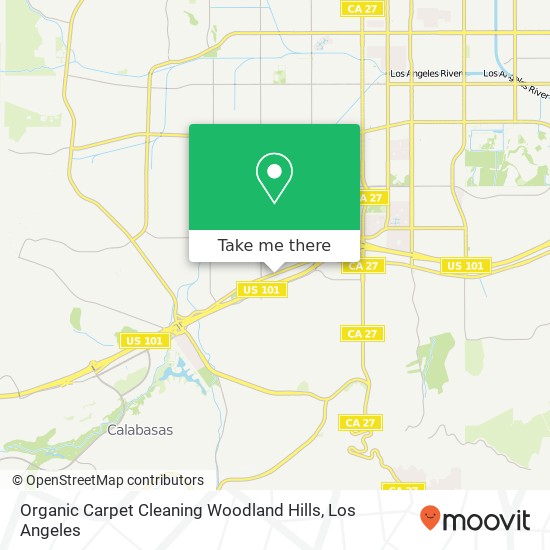 Mapa de Organic Carpet Cleaning Woodland Hills