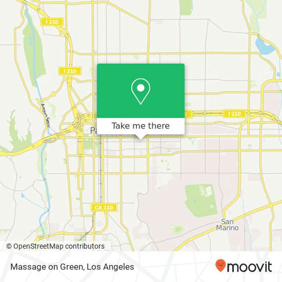 Massage on Green map
