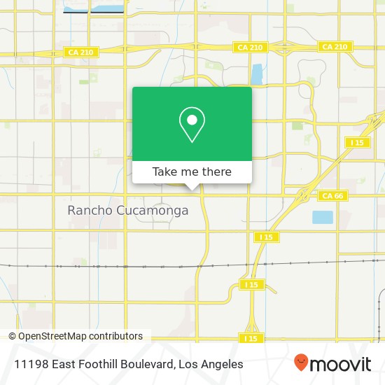 11198 East Foothill Boulevard map