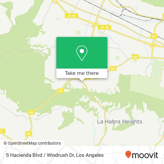 Mapa de S Hacienda Blvd / Windrush Dr