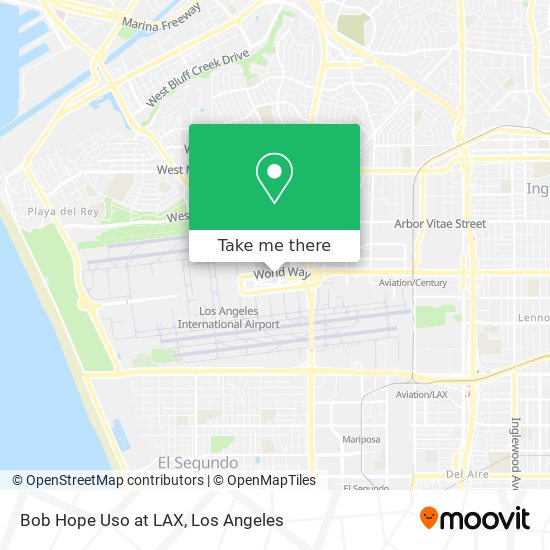 Bob Hope Uso at LAX map