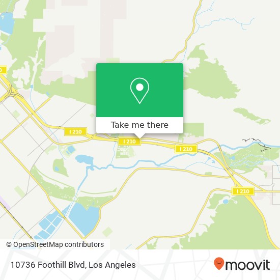 Mapa de 10736 Foothill Blvd