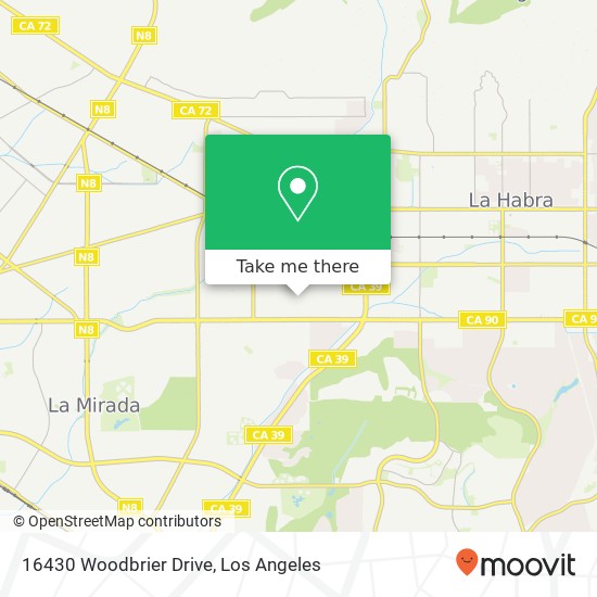 Mapa de 16430 Woodbrier Drive