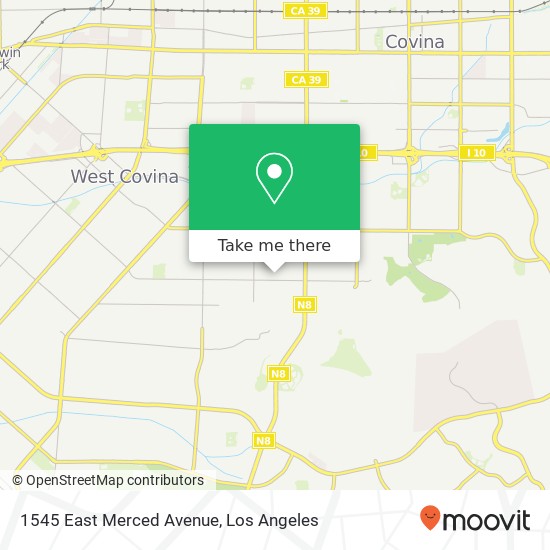 Mapa de 1545 East Merced Avenue