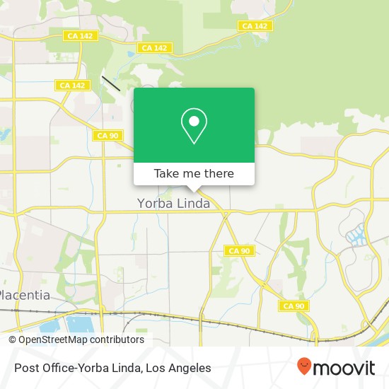 Post Office-Yorba Linda map